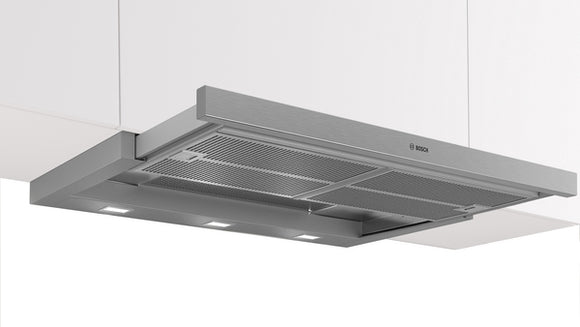 BOSCH Series 4, Telescopic cooker hood, 90 cm, Silver metallic DFS097A51B