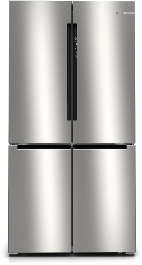 BOSCH Series 4, French Door Bottom freezer, multi door, 183 x 90.5 cm, Brushed steel anti-fingerprint KFN96VPEAG