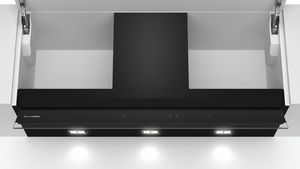 IQ500, Integrated Design Hood, 90 cm, Clear glass black printed LJ97BAM60B