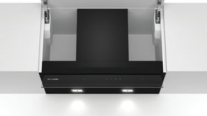 IQ500, Integrated Design Hood, 60 cm, Clear glass black printed LJ67BAM60B