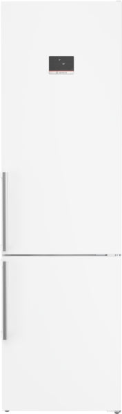 BOSCH Series 6, free-standing fridge-freezer with freezer at bottom, 203 x 60 cm, White KGN39AWCTG