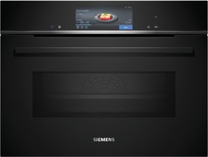 IQ700, Built-in compact oven with microwave function, 60 x 45 cm, Black CM778GNB1B