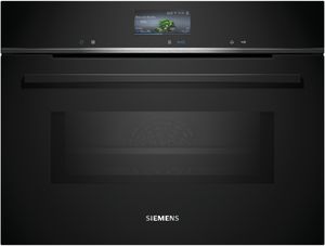 IQ700, Built-in compact oven with microwave function, 60 x 45 cm, Black CM736G1B1B