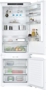 IQ500, built-in fridge-freezer with freezer at bottom, 193.5 x 70.8 cm, soft close flat hinge KB96NADD0G