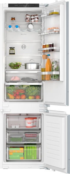 BOSCH Series 4, built-in fridge-freezer with freezer at bottom, 193.5 x 55.8 cm, flat hinge KIN96VFD0