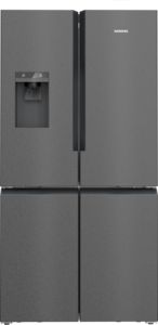 IQ700, French Door Bottom freezer, multi door, 183 x 90.5 cm, Brushed black steel antiFingerprint KF96DPXEA