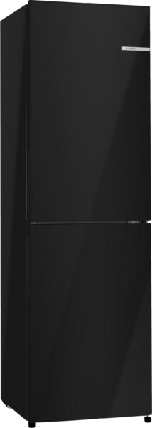 BOSCH Series 2, free-standing fridge-freezer with freezer at bottom, 182.4 x 55 cm, Black KGN27NBEAG