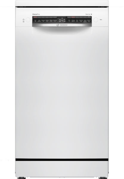 BOSCH Series 4, free-standing dishwasher, 45 cm, White SPS4HMW49G