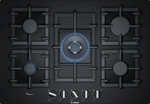 BOSCH Series 6, Gas hob, 75 cm, Tempered glass, Black PPQ7A6B90