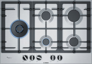 BOSCH Series 6, Gas hob, 75 cm, Stainless steel PCS7A5B90