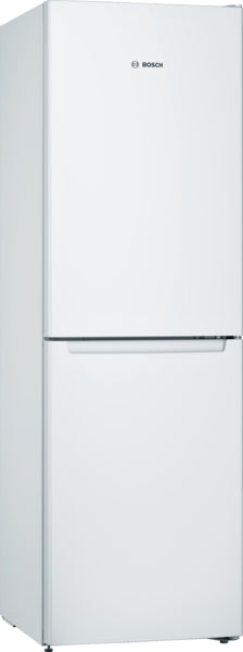 BOSCH Series 2, free-standing fridge-freezer with freezer at bottom, 186 x 60 cm, White KGN34NWEAG