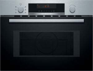 BOSCH Series 4, Built-in microwave oven with hot air, 60 x 45 cm, Stainless steel CMA583MS0B