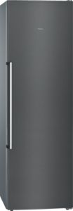 IQ500, free-standing freezer, 186 x 60 cm, Brushed black steel anti-fingerprint GS36NAXEP