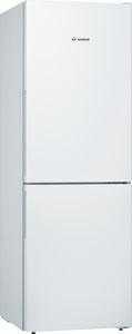 BOSCH Series 4, free-standing fridge-freezer with freezer at bottom, 176 x 60 cm, White KGV336WEAG