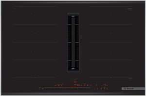 BOSCH Series 8, Induction hob with integrated ventilation system, 80 cm, surface mount with frame PXX875D67E