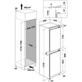 HOTPOINT BUILT IN FRIDGE FREEZER, HMCB 50501 UK (539.18.090)